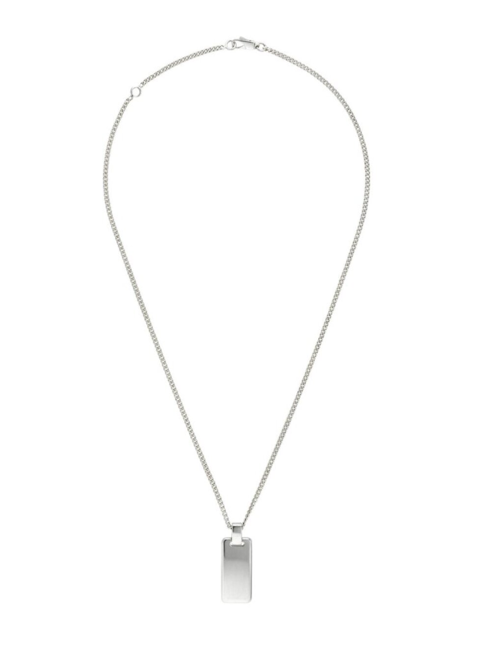 GUCCI NECKLACE MENS SIGNATURE GG LOGO DOG TAG STERLING SILVER - Picture 4 of 15